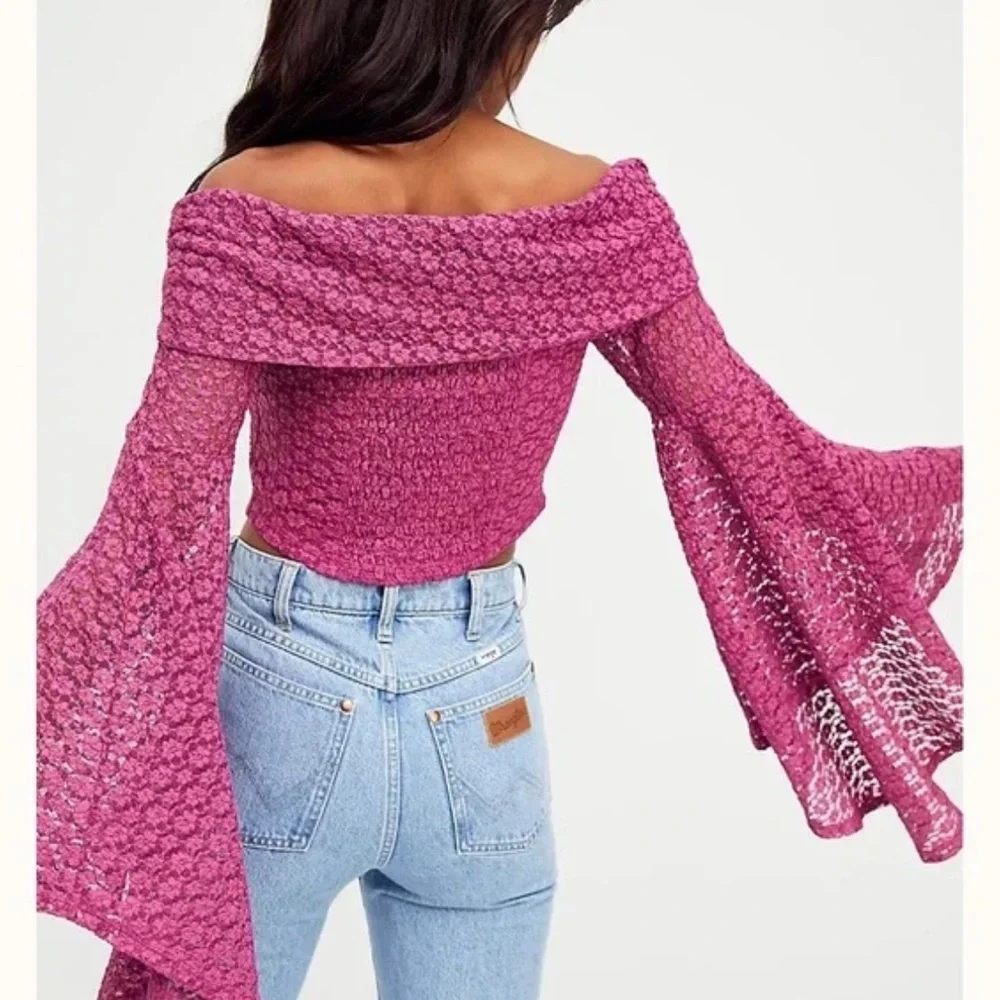 Free People Lola Lace Crop Top